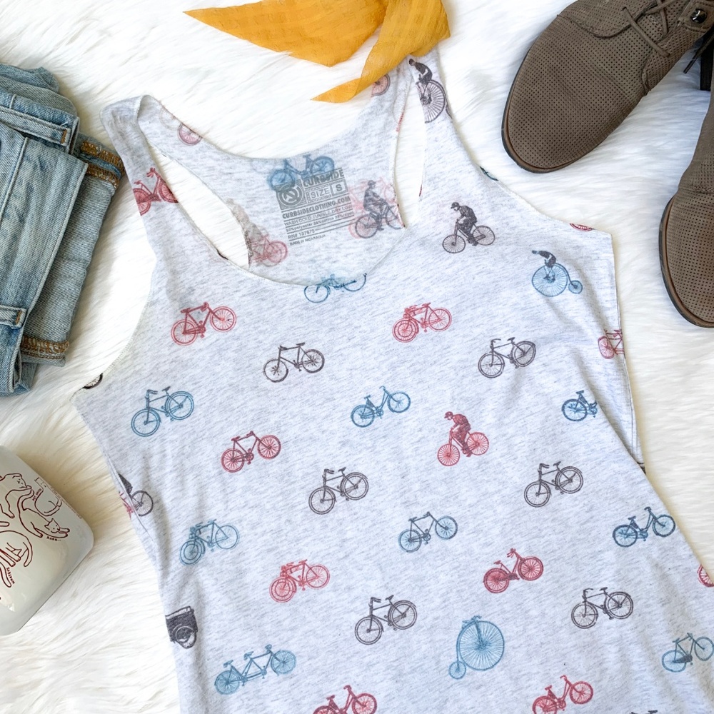 Modcloth Bicycle Print Tank